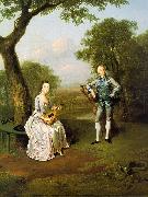 Arthur Devis Sir Nathaniel and Lady Caroline Curzon oil on canvas